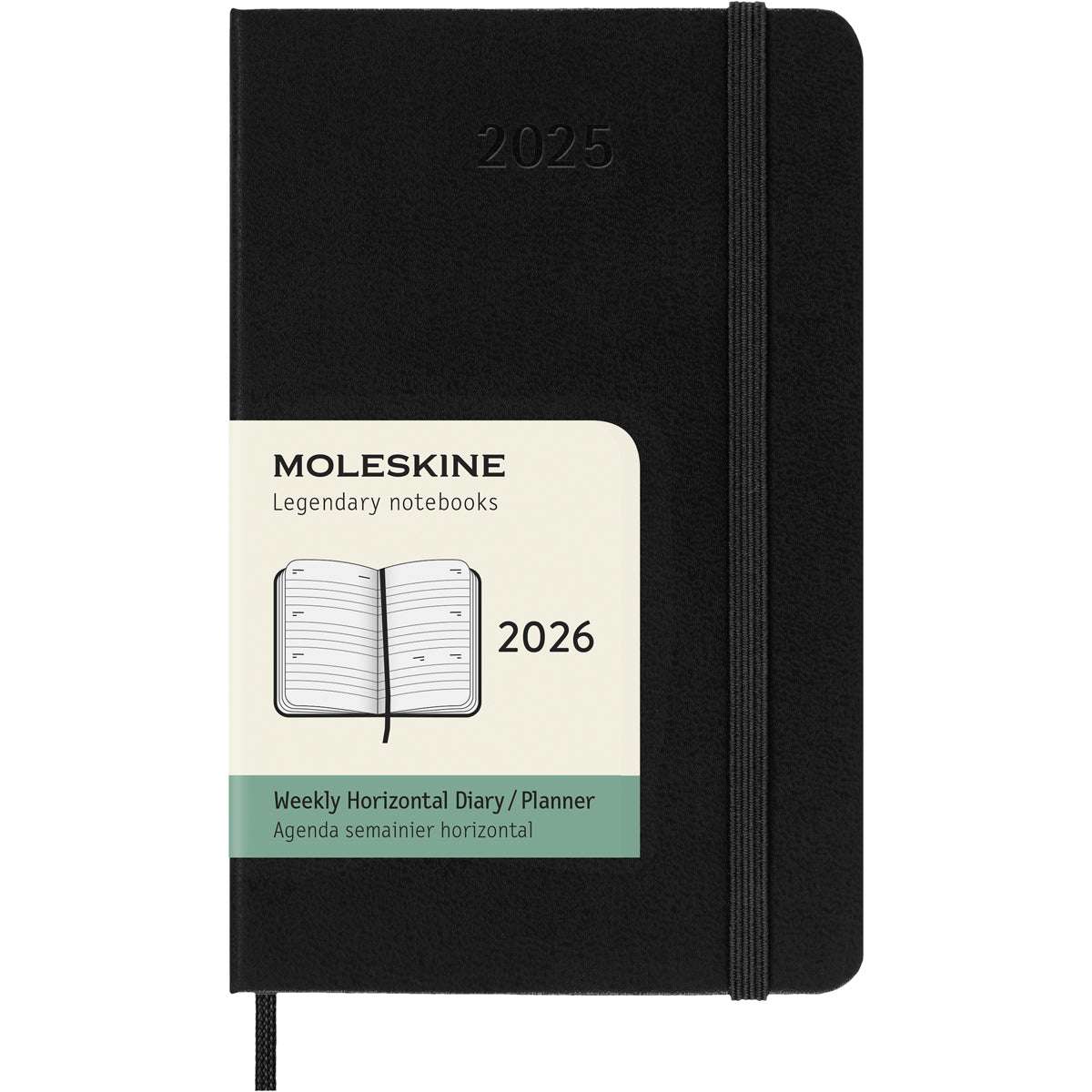Moleskine Diary 12 Month Weekly Horizontal HC Pocket Black 2026